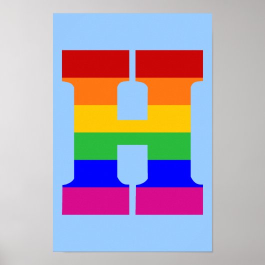 Rainbooleboog, letter H Poster (Voorkant)