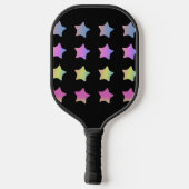 Rainboostribars Verloop Zwarte scriptnaam Pickleball Paddle (Achterkant)