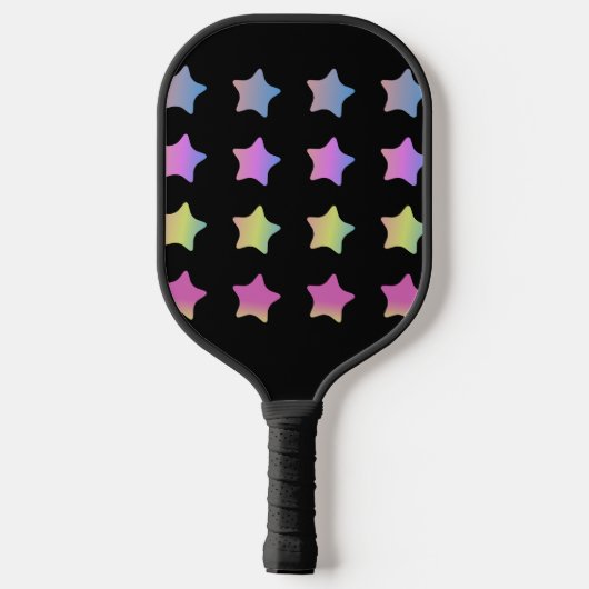 Rainboostribars Verloop Zwarte scriptnaam Pickleball Paddle (Achterkant)