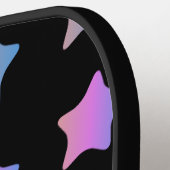 Rainboostribars Verloop Zwarte scriptnaam Pickleball Paddle (Links Detail)