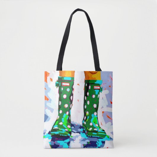 Rainboots dual-sided Tote Bag (Voorkant)