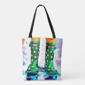 Rainboots dual-sided Tote Bag (Achterkant)