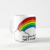 RAINBOW2, deel RAINBOW, sleep een Dekte Persoon Koffiemok (Voorkant links)