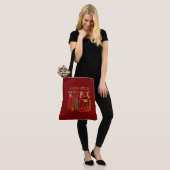 Rainbow 福 Fu Chinese Character Dark Red CNY Gift Tote Bag (Op model)