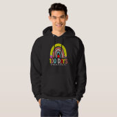 Rainbow 100 Days Smarter Happy 100 Days Of School  Hoodie (Voorkant volledig)
