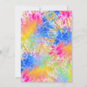 Rainbow 12th Birthday Invitation Kaart (Achterkant)