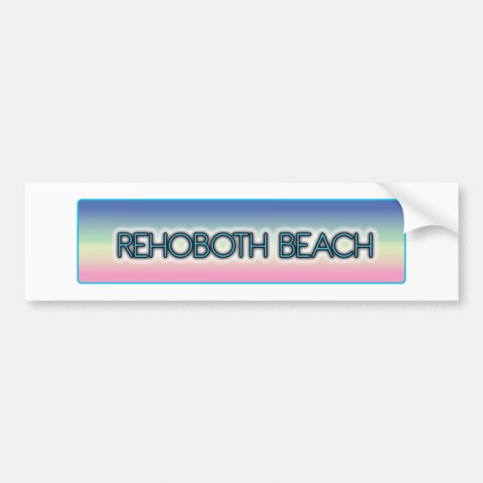 Rainbow 1 RehoBeide Beach Pastel Bumpersticker (Voorkant)