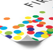 Rainbow 1 Year Old Birthday Party Welkom Poster (Hoek)