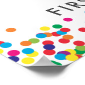 Rainbow 1 Year Old Birthday Party Welkom Poster (Hoek)