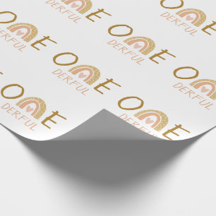 Rainbow 1st Birthday Onederful Birthday Favors Cadeaupapier