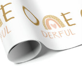 Rainbow 1st Birthday Onederful Birthday Favors Cadeaupapier (Rol Hoek)