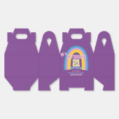 Rainbow 21st Birthday Purple Bedankdoosjes (Ongevouwen)