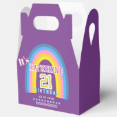 Rainbow 21st Birthday Purple Bedankdoosjes (Open)