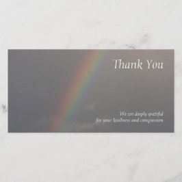 Rainbow 2 Sympathie Hartelijk dank voor uw fotokaa Bedankkaart