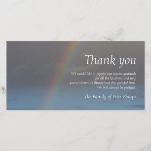 Rainbow 2 Sympathie Hartelijk dank voor uw fotokaa Bedankkaart