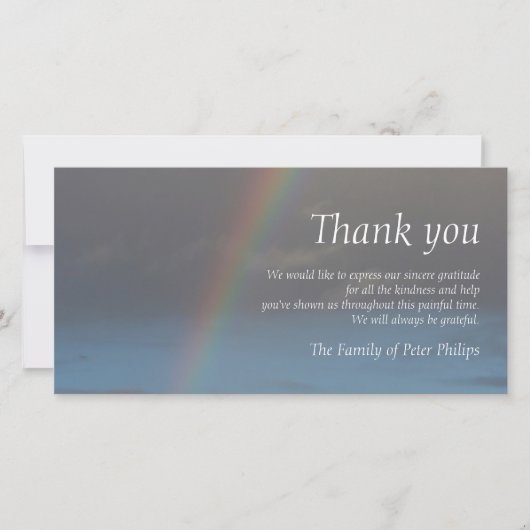 Rainbow 2 Sympathie Hartelijk dank voor uw fotokaa Bedankkaart (Voorkant)