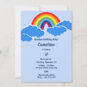Rainbow 2 Year Old Birthday Party Invitation Kaart (Voorkant)