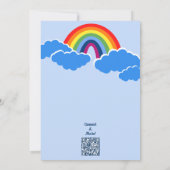 Rainbow 2 Year Old Birthday Party Invitation Kaart (Achterkant)