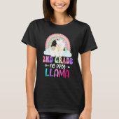 Rainbow 2nd Grade No Prob Llama 100th Day of Schoo T-shirt (Voorkant)