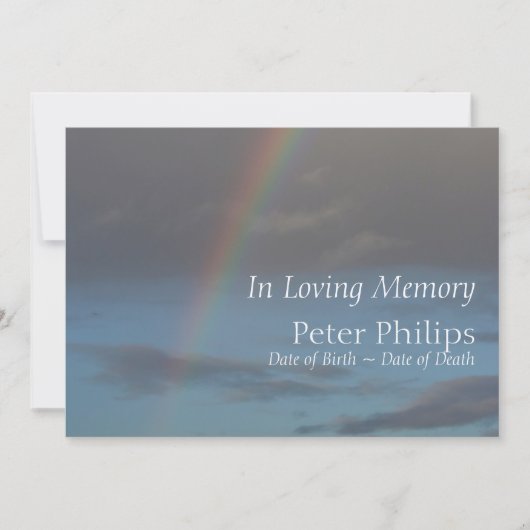 Rainbow 3 Aankondiging van de begrafenisherdenking (Voorkant)