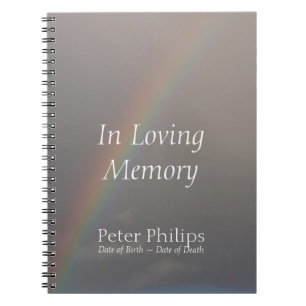 Rainbow 3 Funeral Memorial Guest Book Notitieboek