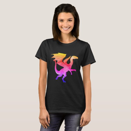Rainbow 3D Dragon T-shirt (Voorkant volledig)