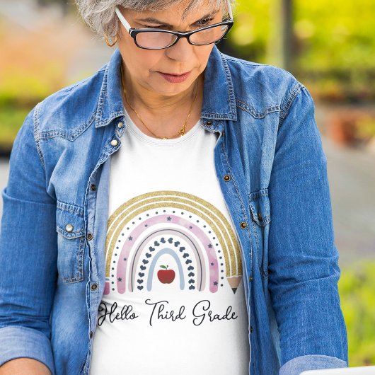 Rainbow 3e klas leraar shirt | Terug naar school