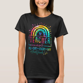 Rainbow 3e klas leven de hele dag elke dag terug n t-shirt