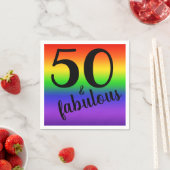Rainbow 50th and Fabulous 50th Birthday Party Servet (Insitu)