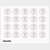 Rainbow 7e Verjaardag | Ik Was 6, Nu 7 | Kinderen Ronde Sticker (Vel)