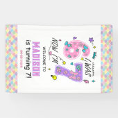 Rainbow 7e Verjaardag | Ik Was 6, Nu 7 | Kinderfee Spandoek (Horizontaal)