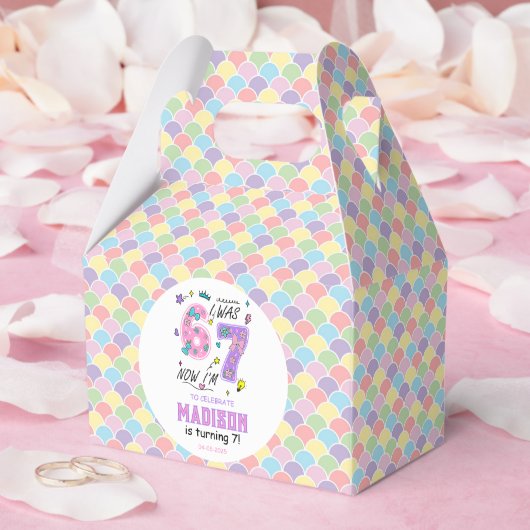 Rainbow 7th Birthday | I Was 6, Now 7 | Kids Bedankdoosjes (Huwelijk)