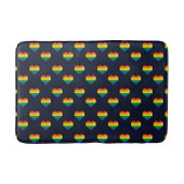 Rainbow 8 Bit Heart Pattern Badmat (Voorkant)