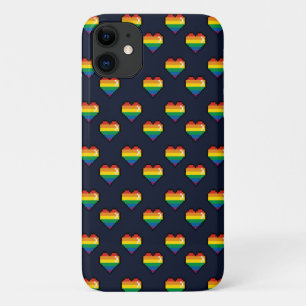 Rainbow 8 Bit Heart Pattern Case-Mate iPhone Case