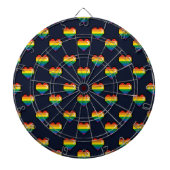 Rainbow 8 Bit Heart Pattern Dartbord (Voorkant)