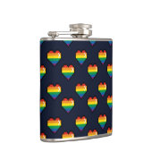 Rainbow 8 Bit Heart Pattern Heupfles (Rechts)