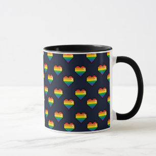 Rainbow 8 Bit Heart Pattern Mok