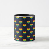 Rainbow 8 Bit Heart Pattern Mok (Midden)