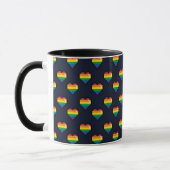 Rainbow 8 Bit Heart Pattern Mok (Links)