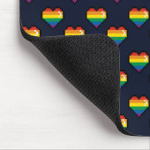 Rainbow 8 Bit Heart Pattern Muismat (Hoek)