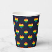 Rainbow 8 Bit Heart Pattern Papieren Bekers (Rechts)