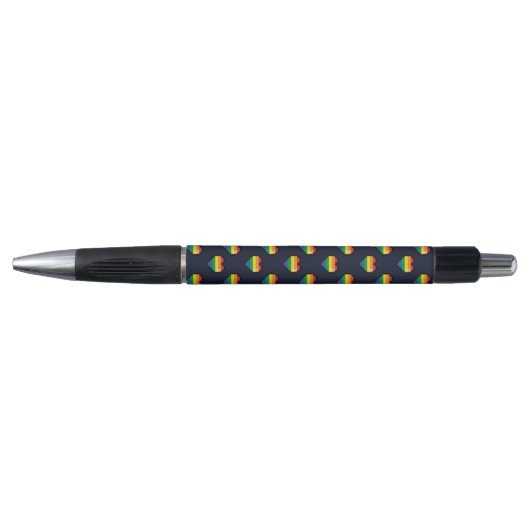 Rainbow 8 Bit Heart Pattern Pen (Voorkant)