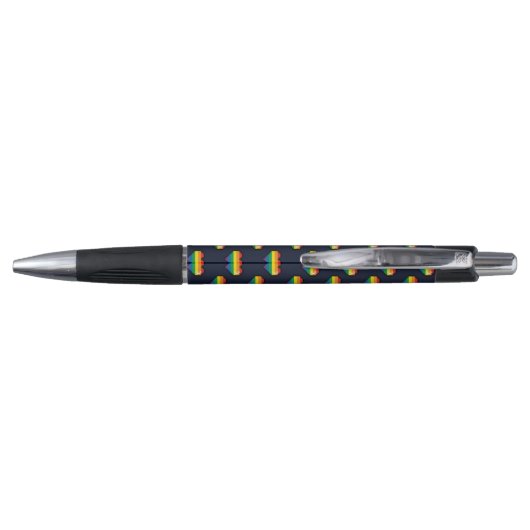 Rainbow 8 Bit Heart Pattern Pen (Achterkant)