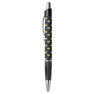 Rainbow 8 Bit Heart Pattern Pen