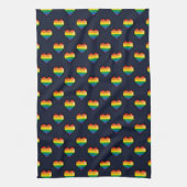 Rainbow 8 Bit Heart Pattern Theedoek (Verticaal)