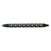 Rainbow 8 Bit Heart Pattern Zwarte Inkt Pen (Voorkant)
