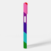 Rainbow 8 Stripe Gay Pride Custom Monogram Initiaa Case-Mate iPhone Case (Achterkant / Rechts)
