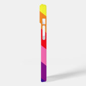 Rainbow 8 Stripe Gay Pride Custom Monogram Initiaa Case-Mate iPhone Case (Achterkant / Links)