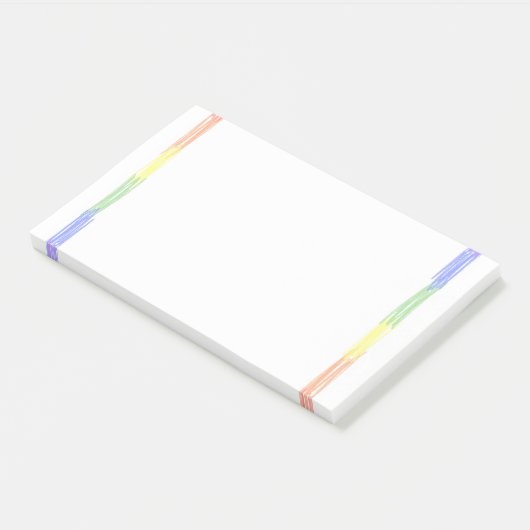 Rainbow aangepaste naam notitieblok post-it® notes (Schuin)