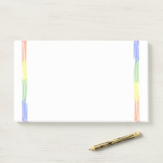 Rainbow aangepaste naam notitieblok post-it® notes (Op bureau)
